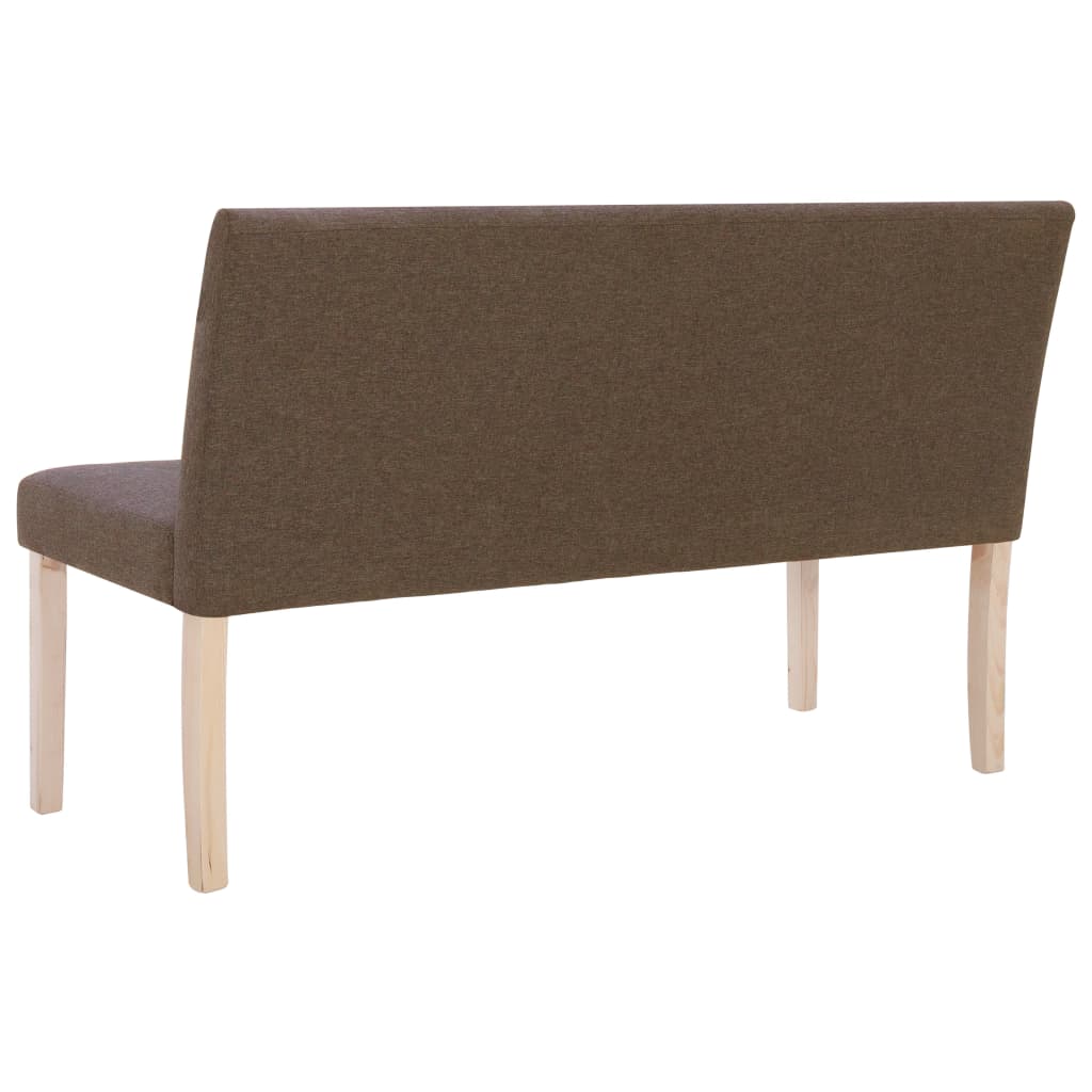 bænk 139,5 cm polyester brun