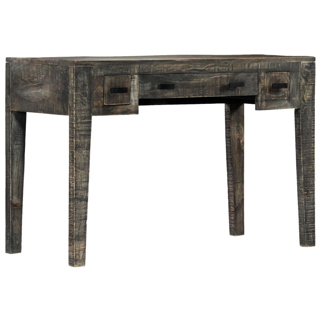 skrivebord 110 x 50 x 75 cm massivt mangotræ sort