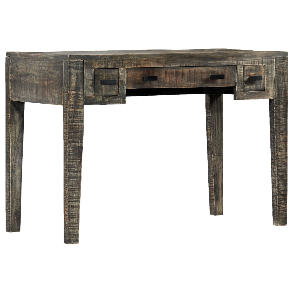 skrivebord 110 x 50 x 75 cm massivt mangotræ sort