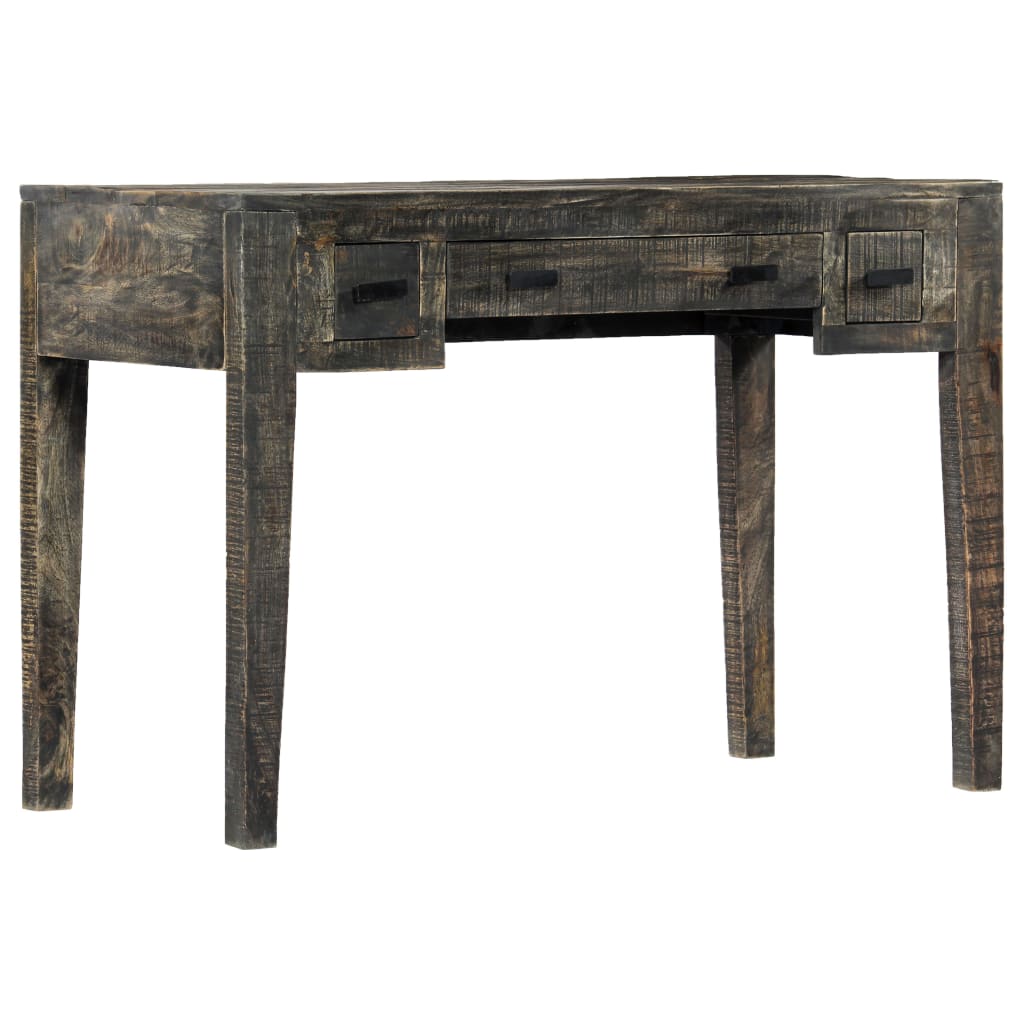 skrivebord 110 x 50 x 75 cm massivt mangotræ sort