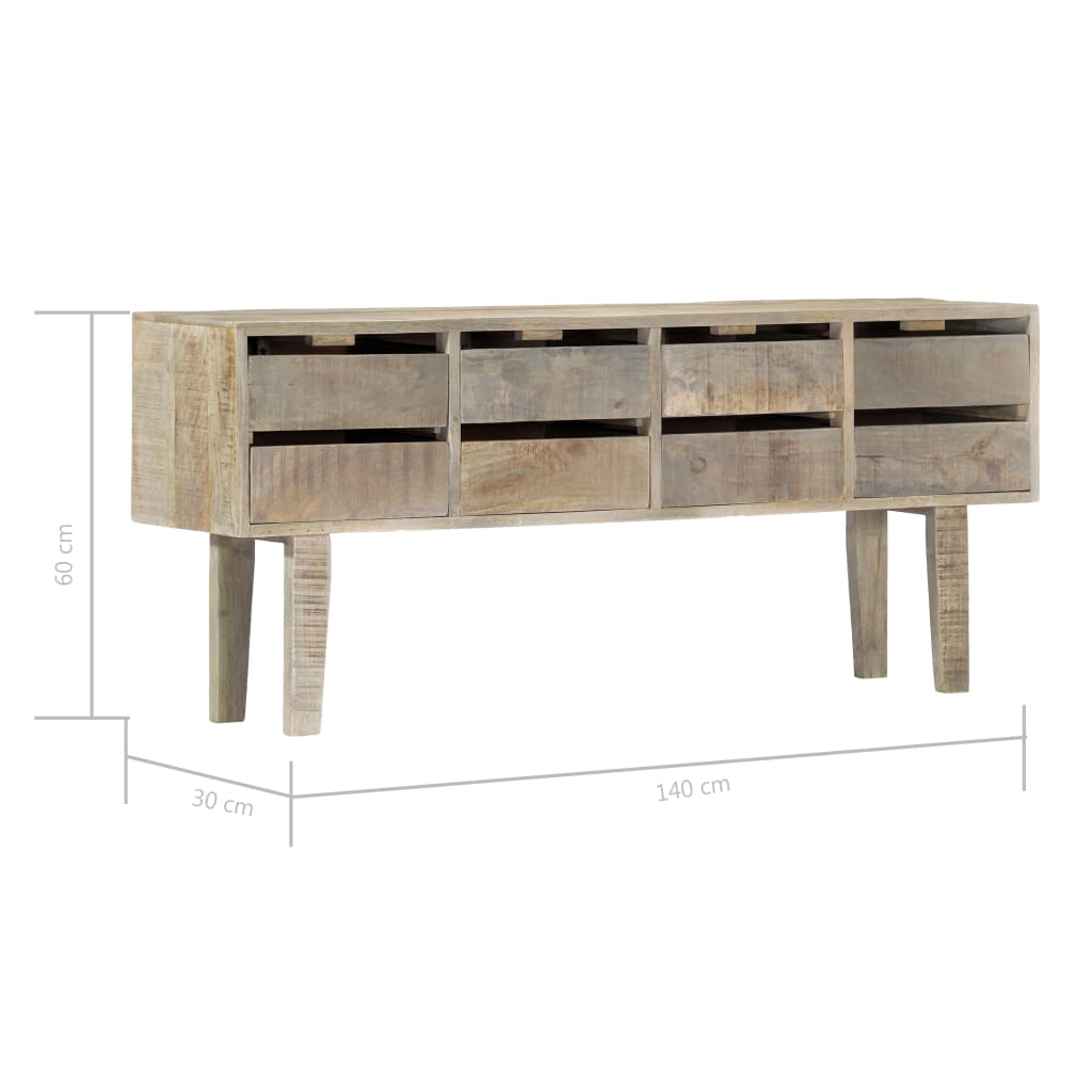 skænk 140 x 30 x 60 cm massivt mangotræ