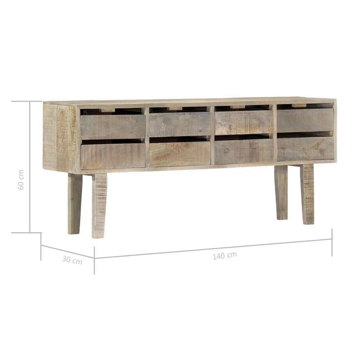 skænk 140 x 30 x 60 cm massivt mangotræ