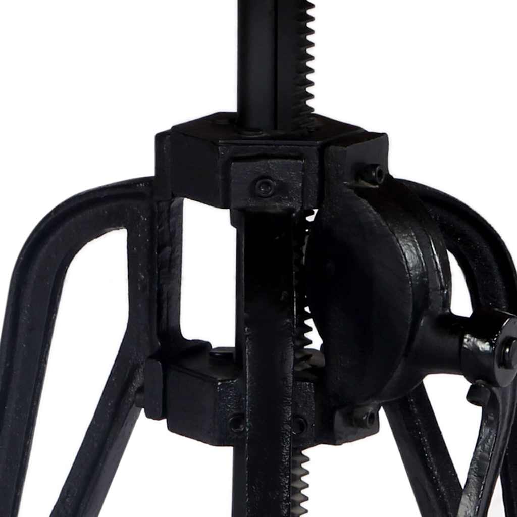sidebord 60 x (46-63) cm massivt mangotræ og støbejern