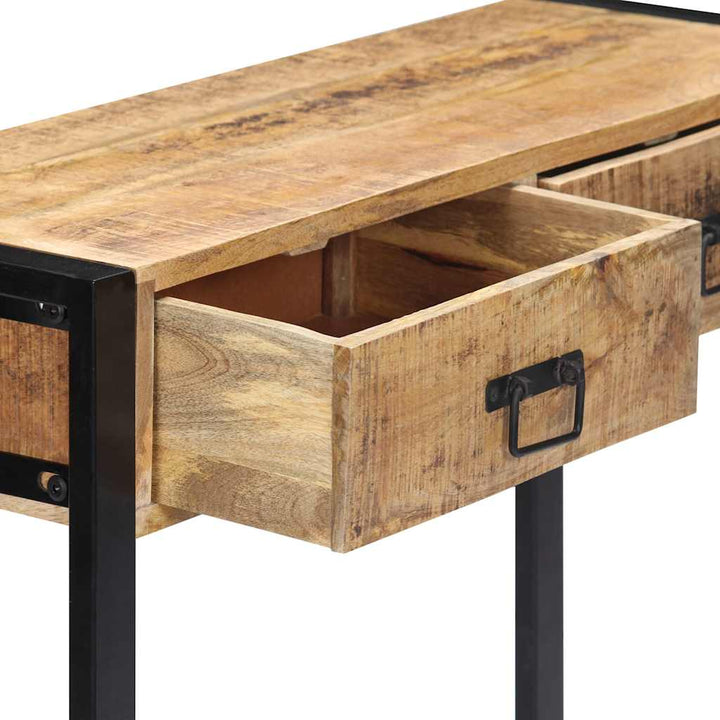 konsolbord 90 x 30 x 75 cm massivt mangotræ