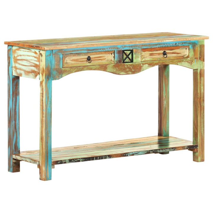 konsolbord 120x40x75 cm massivt genbrugstræ
