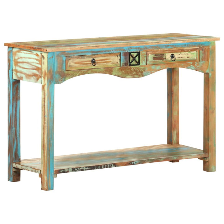 konsolbord 120x40x75 cm massivt genbrugstræ