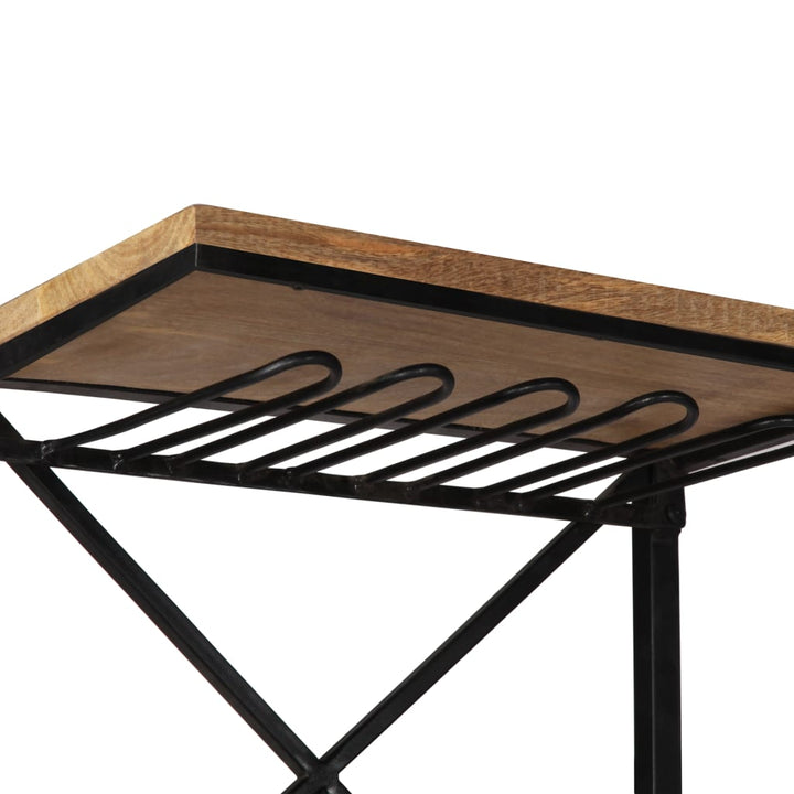 vinskab i traktordesign 49x31x172 cm massivt mangotræ
