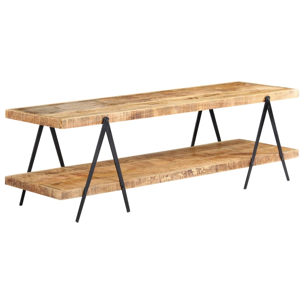 tv-skab i massivt mangotræ 160 x 40 x 50 cm