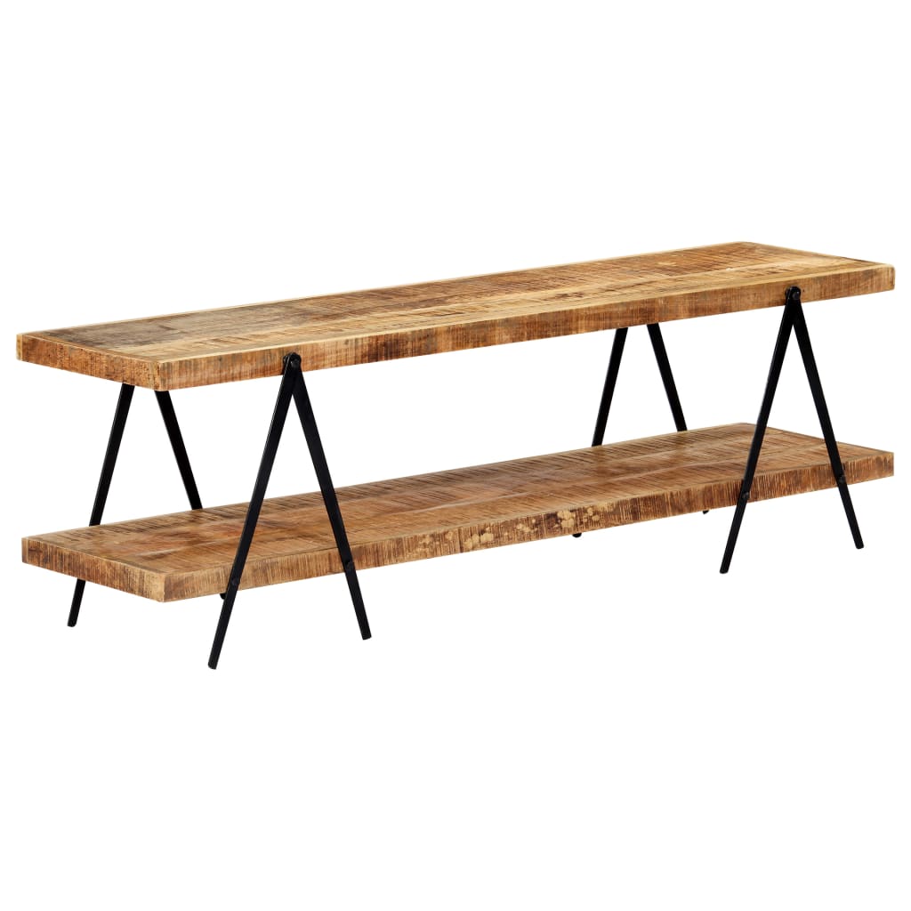 tv-skab i massivt mangotræ 160 x 40 x 50 cm