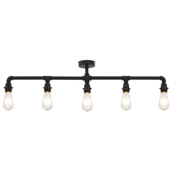 loftlampe 5 x E27-pærer sort