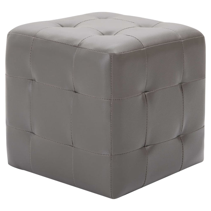 sengeskabe 2 stk. 30 x 30 x 30 cm kunstlæder grå