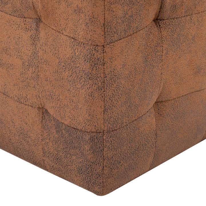 sengeskabe 2 stk. 30 x 30 x 30 cm imiteret ruskind brun