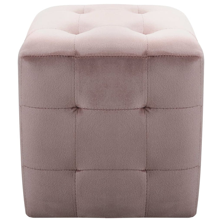 sengeskabe 2 stk. 30 x 30 x 30 cm fløjlsstof pink