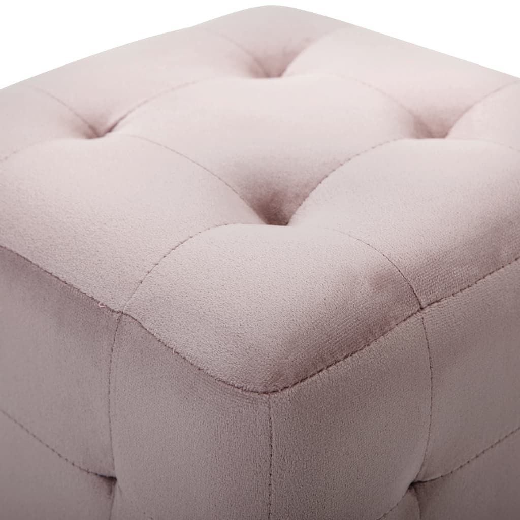 sengeskabe 2 stk. 30 x 30 x 30 cm fløjlsstof pink
