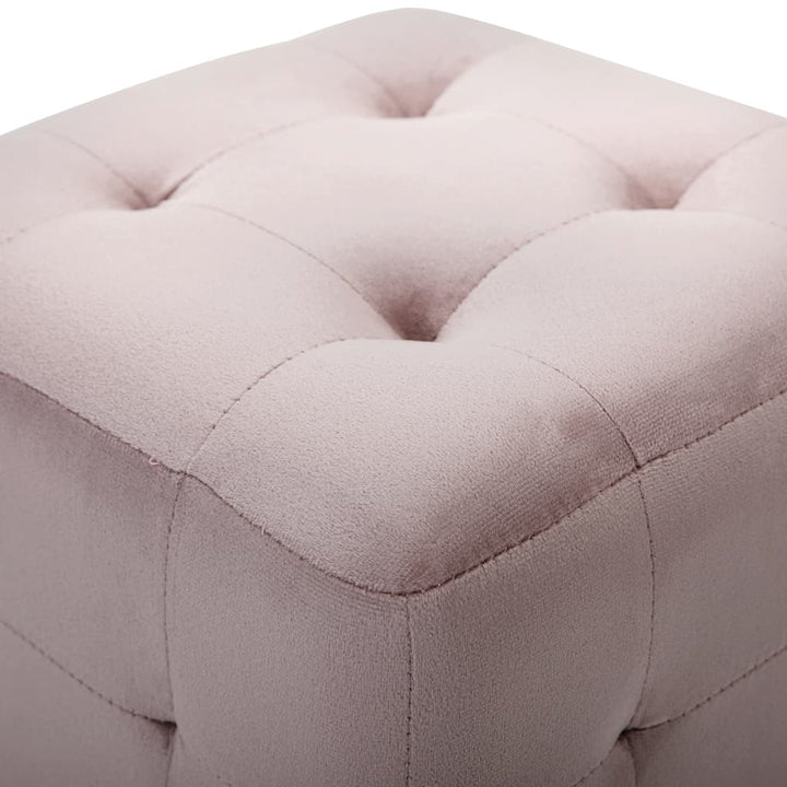 sengeskabe 2 stk. 30 x 30 x 30 cm fløjlsstof pink