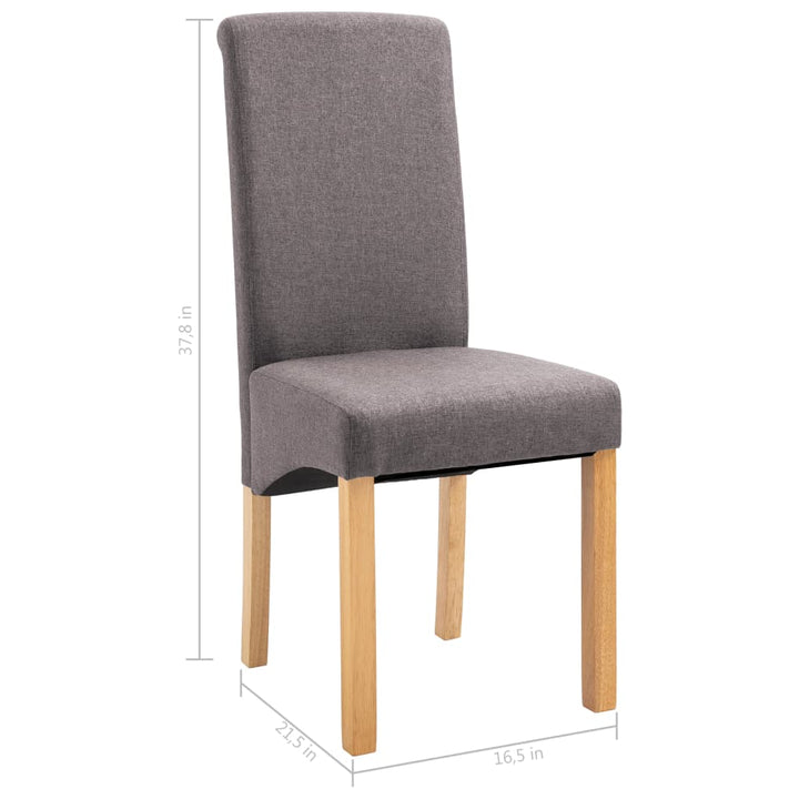 spisebordsstole 4 stk. stof gråbrun
