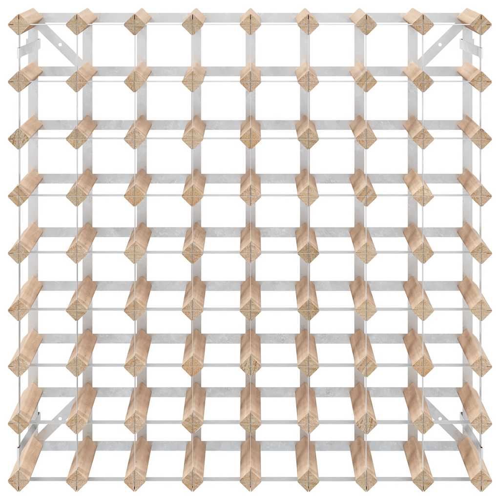 vinreol til 72 flasker massivt fyrretræ