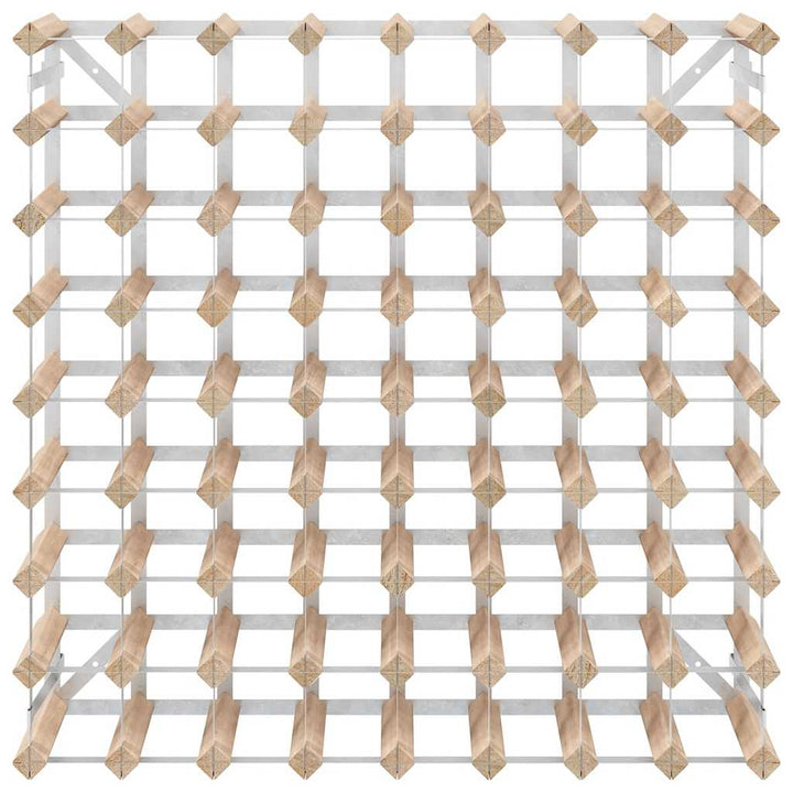 vinreol til 72 flasker massivt fyrretræ