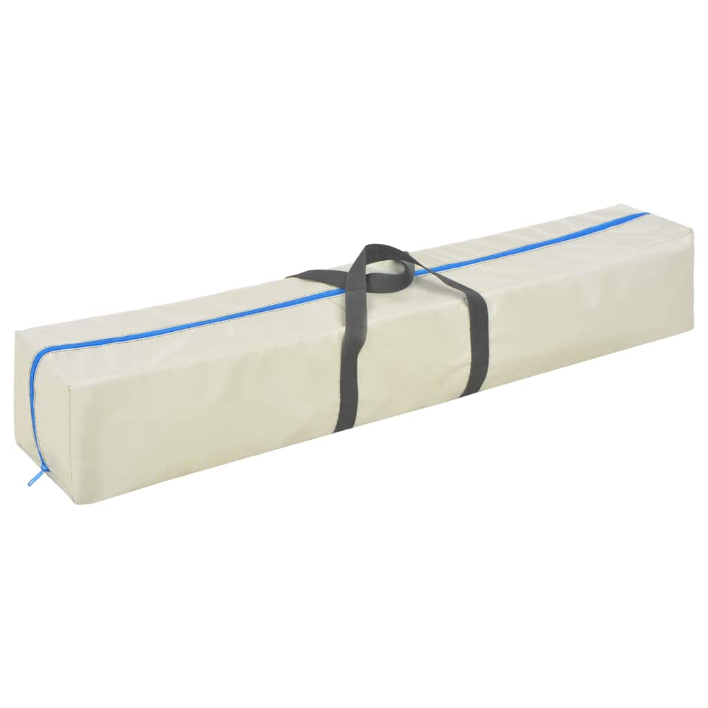 oppustelig gymnastikmåtte med pumpe 800 x 100 x 10 cm PVC blå