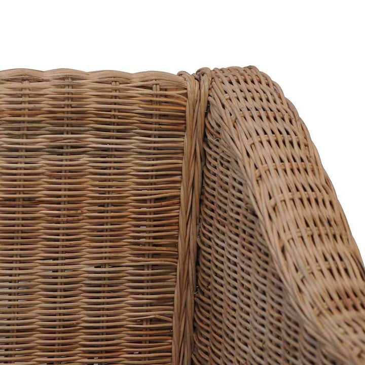lænestol med hynder naturlig rattan