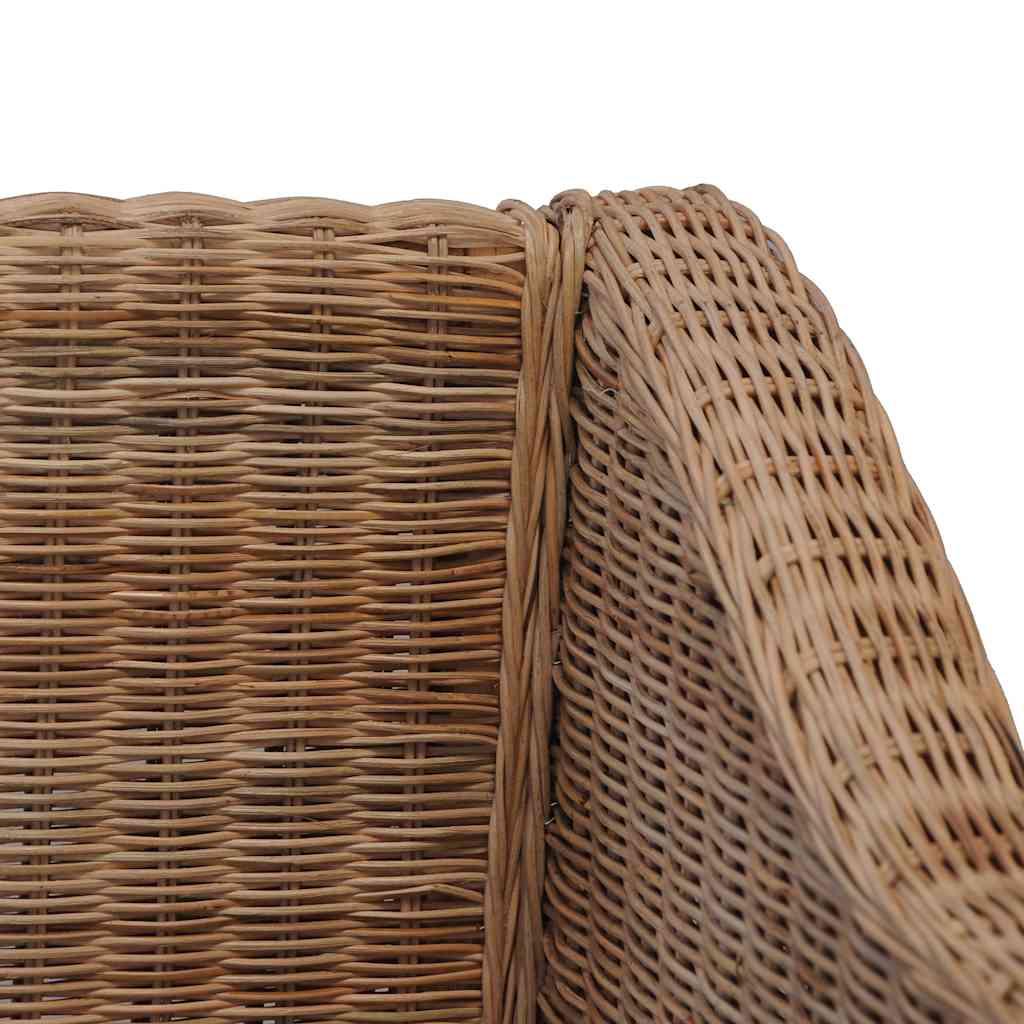 lænestol med hynder naturlig rattan