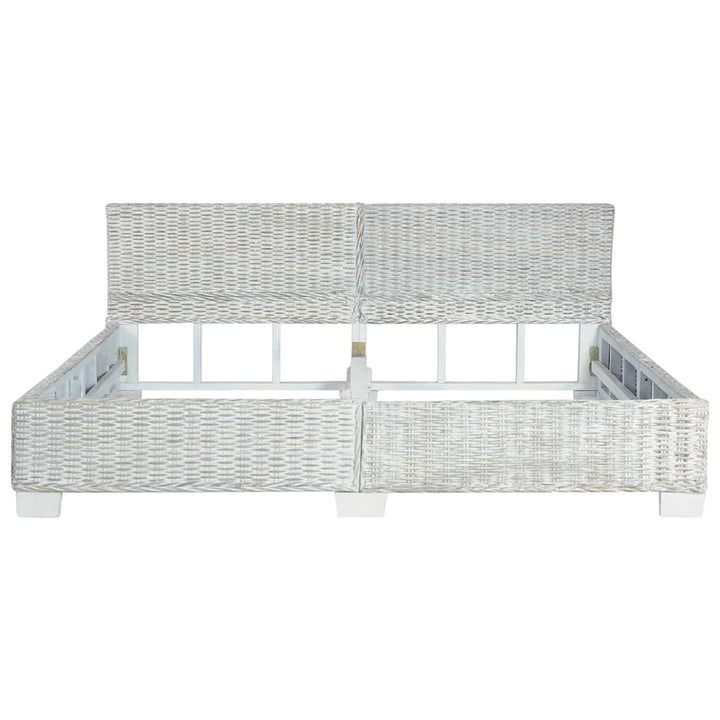 sengestel 180x200 cm naturlig rattan grå