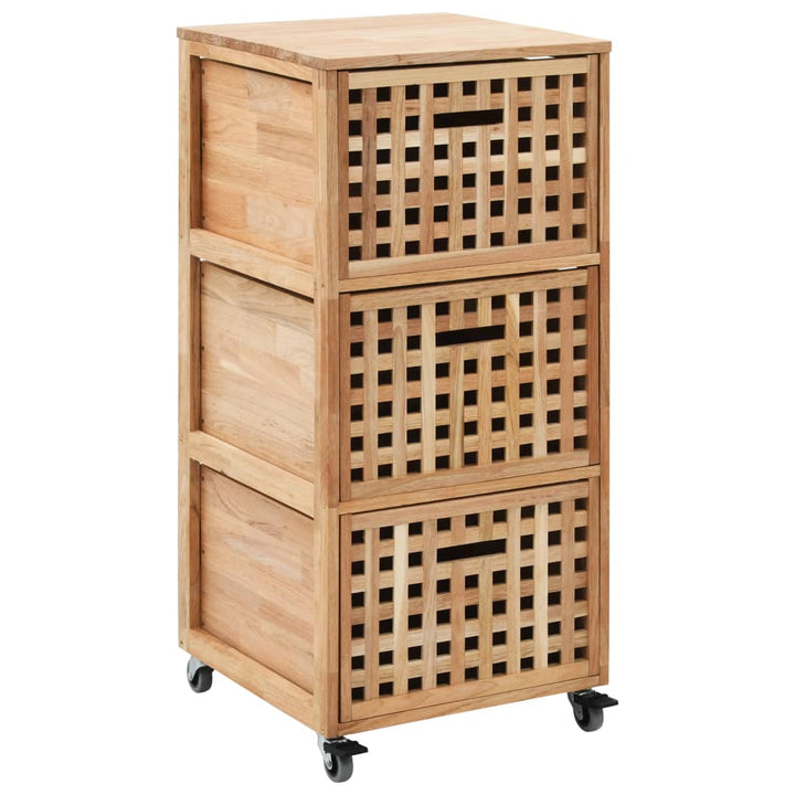 badeværelsesskab 41x41x91 cm massivt valnøddetræ