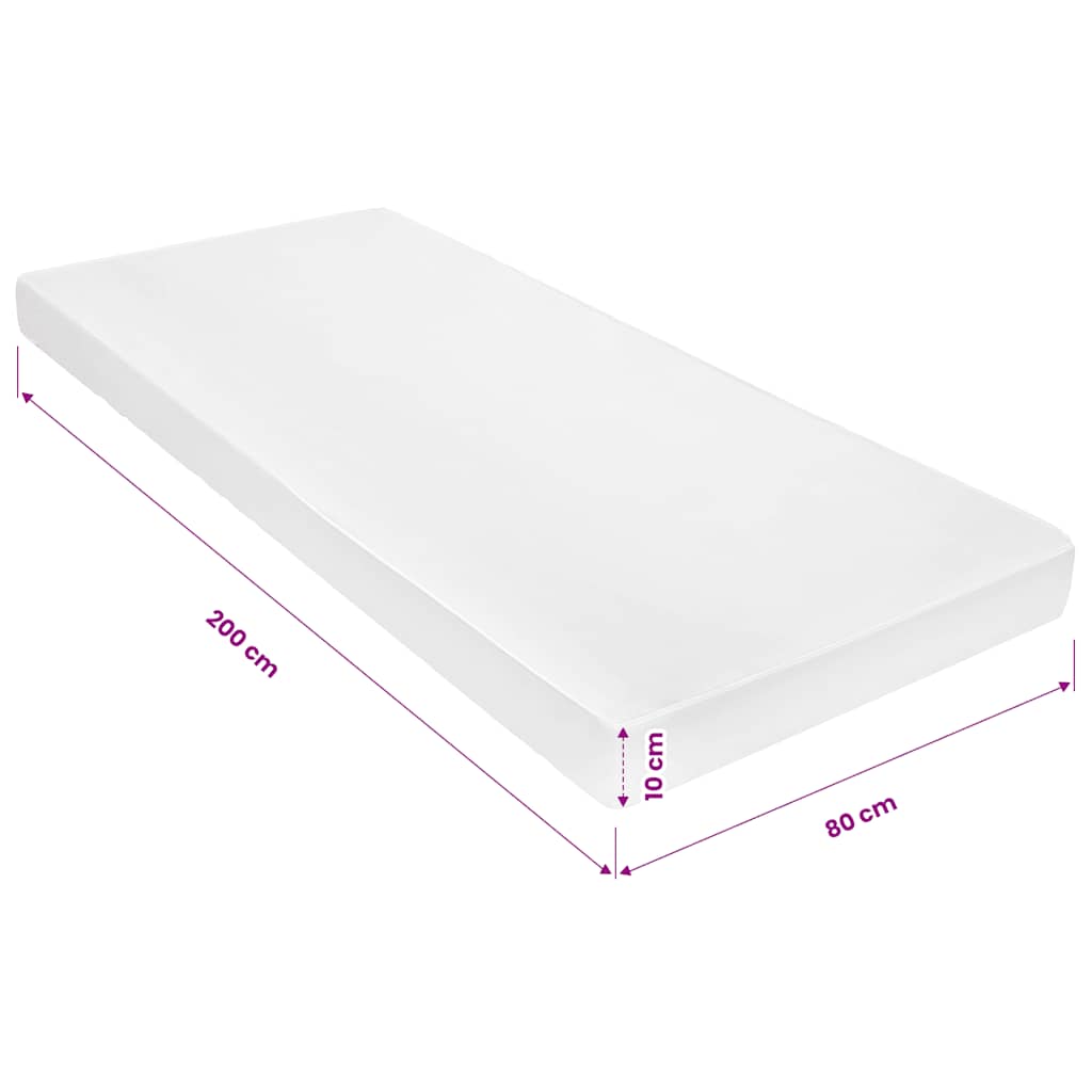 madras 80x200 cm 7 zoner PU-skum 10 cm H2 H3