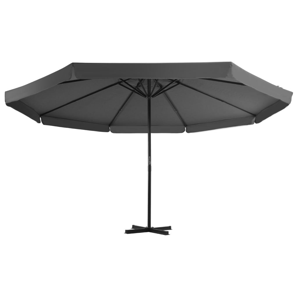 haveparasol m. transportabel fod antracitgrå