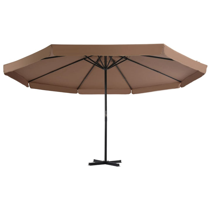haveparasol m. transportabel fod gråbrun
