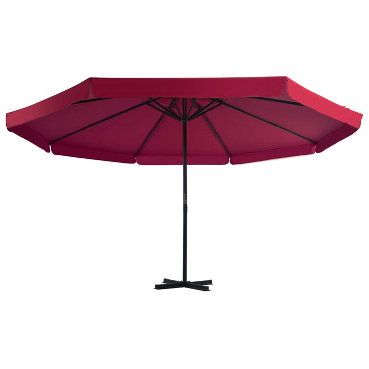 haveparasol m. transportabel fod rød