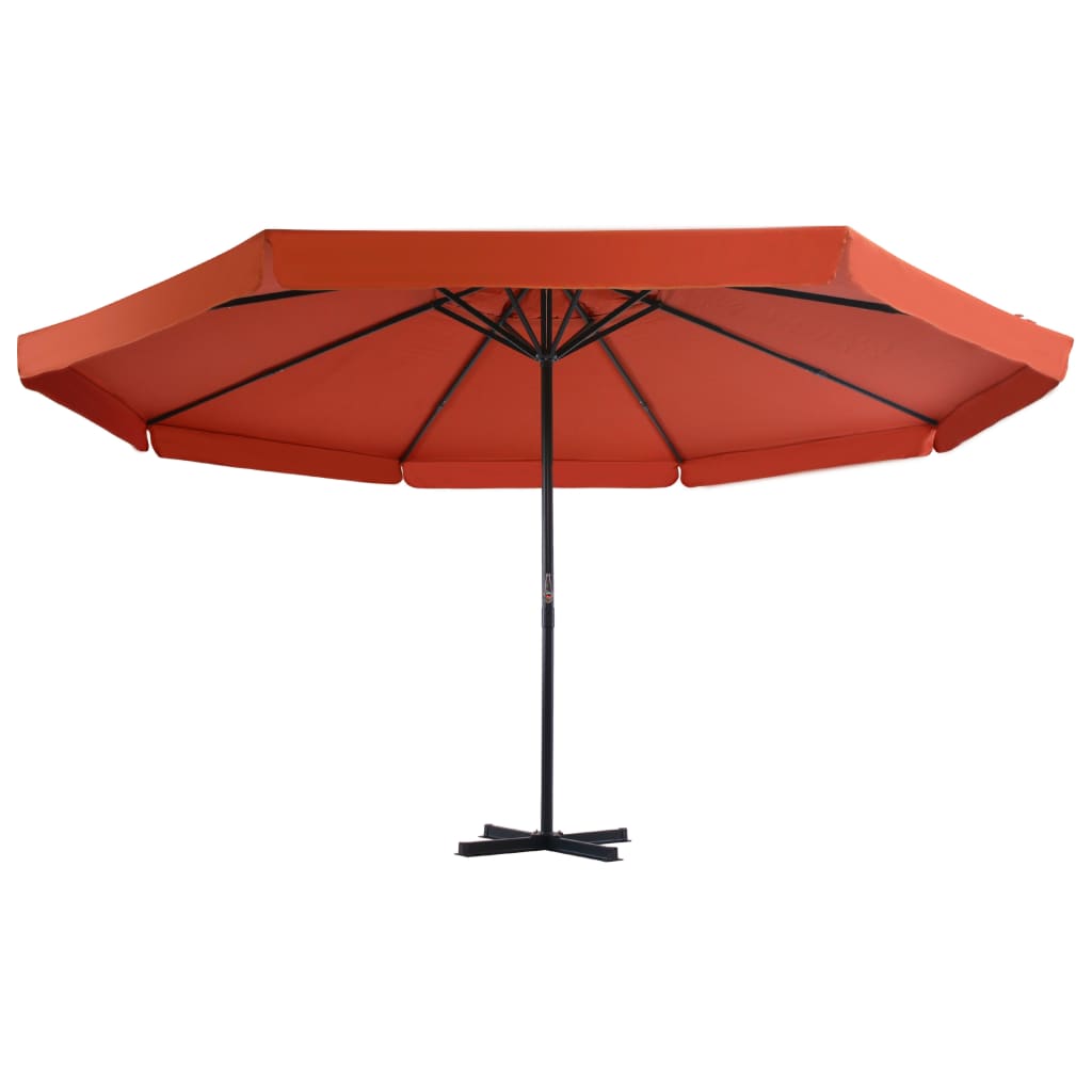 haveparasol m. transportabel fod terrakotta