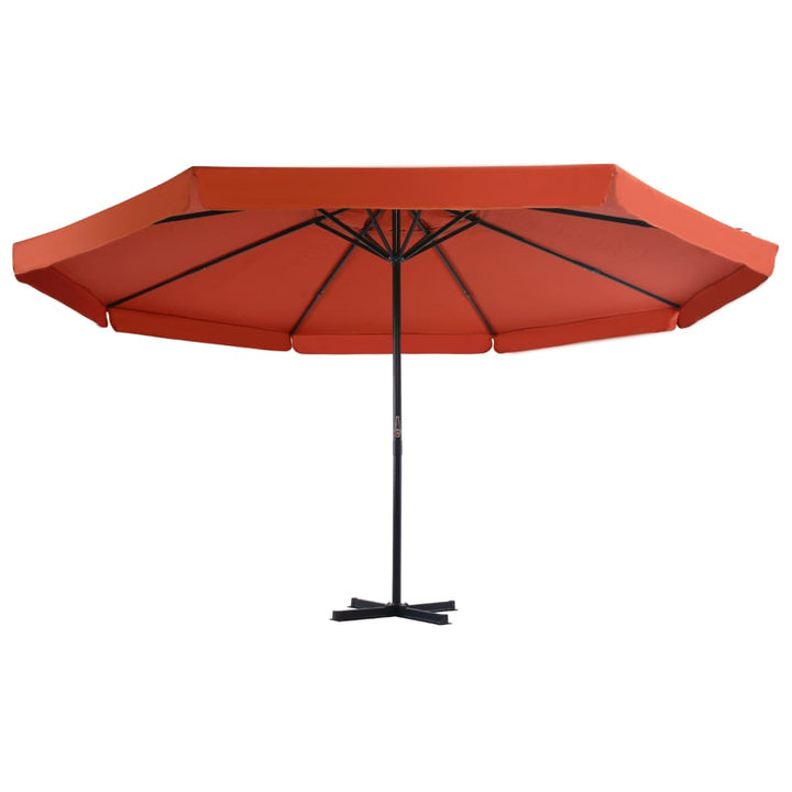 haveparasol m. transportabel fod terrakotta