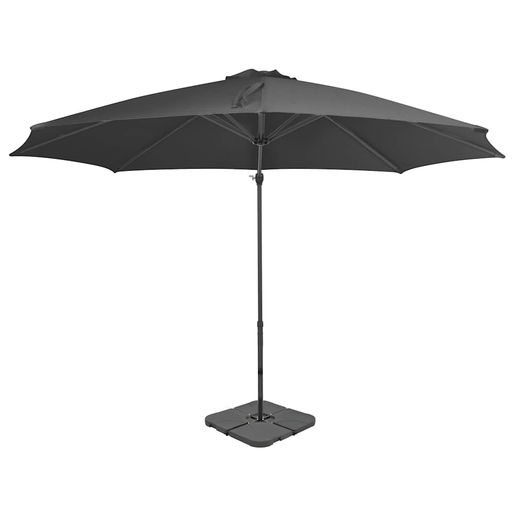 haveparasol m. transportabel fod antracitgrå
