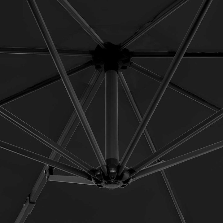 haveparasol m. transportabel fod antracitgrå