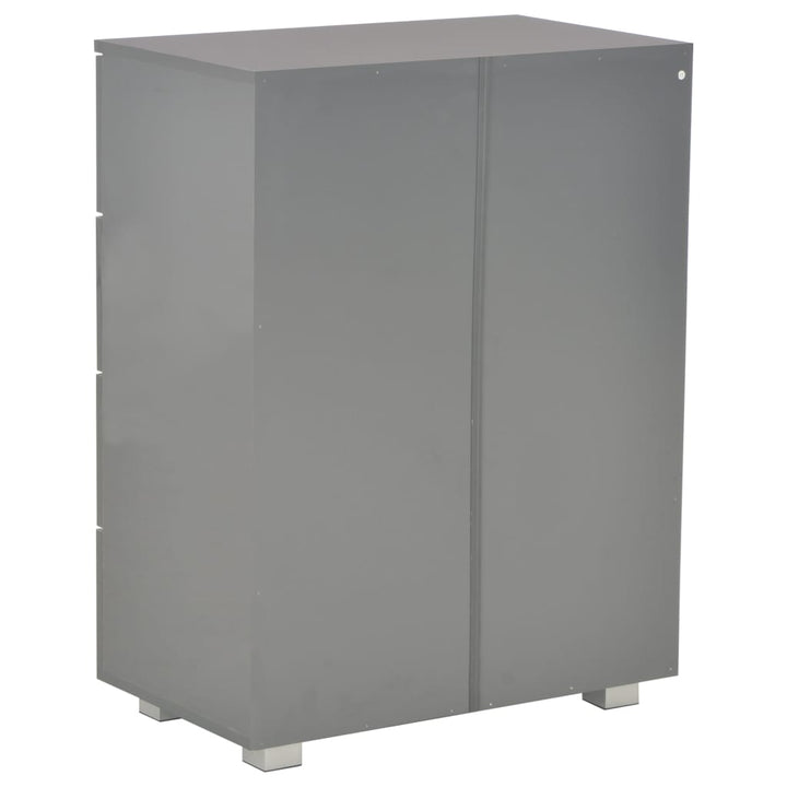 kommode 60x35x80 konstrueret træ grå højglans