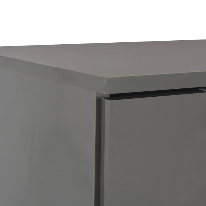 skænk 71x35x80 cm konstrueret træ grå højglans