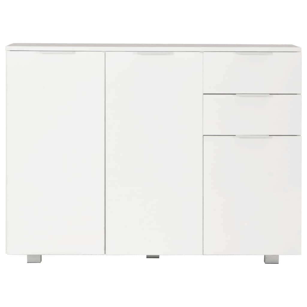 skænk 107x35x80,5 cm hvid højglans