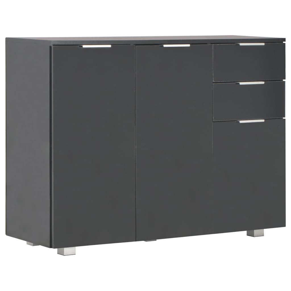 skænk 107x35x80,5 cm sort højglans