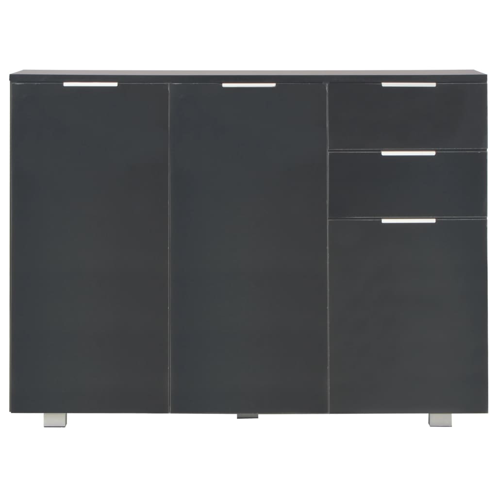 skænk 107x35x80,5 cm sort højglans