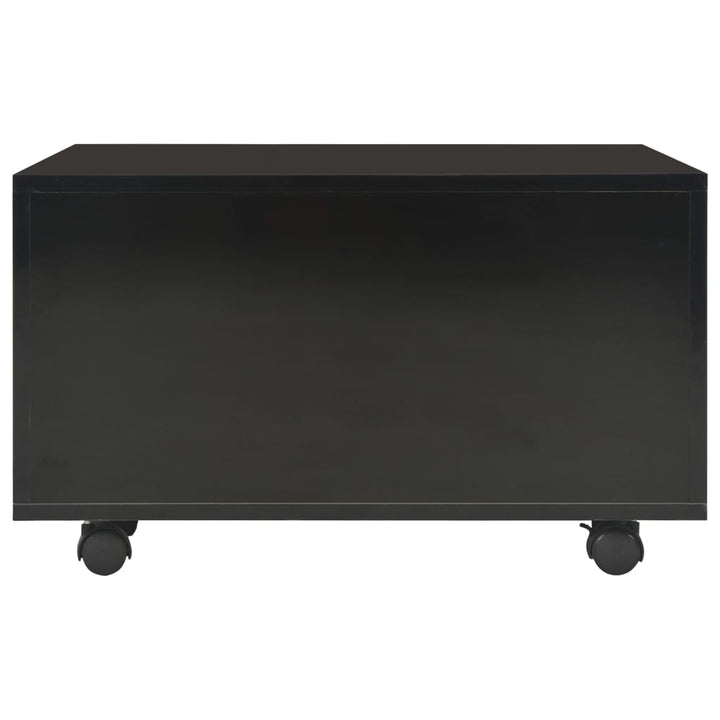 sofabord 60x60x35 cm konstrueret træ sort højglans