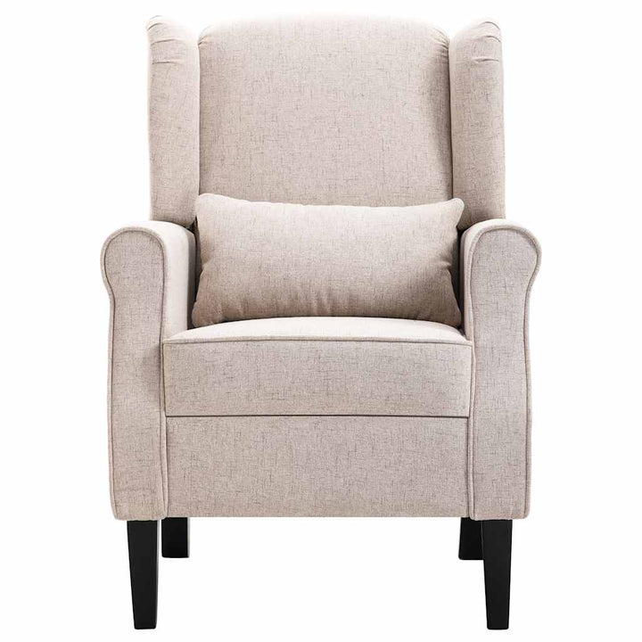 lænestol stof beige