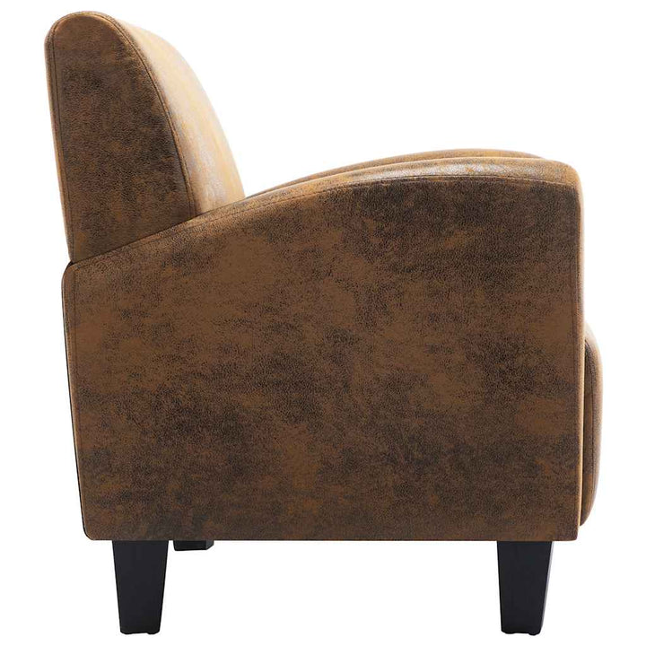 sofastol brun 70x69x72 cm kunstlæder