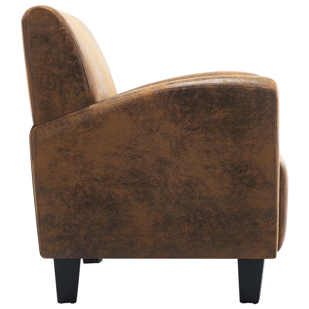 sofastol brun 70x69x72 cm kunstlæder