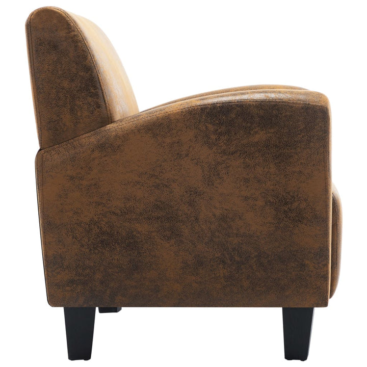 sofastol brun 70x69x72 cm kunstlæder