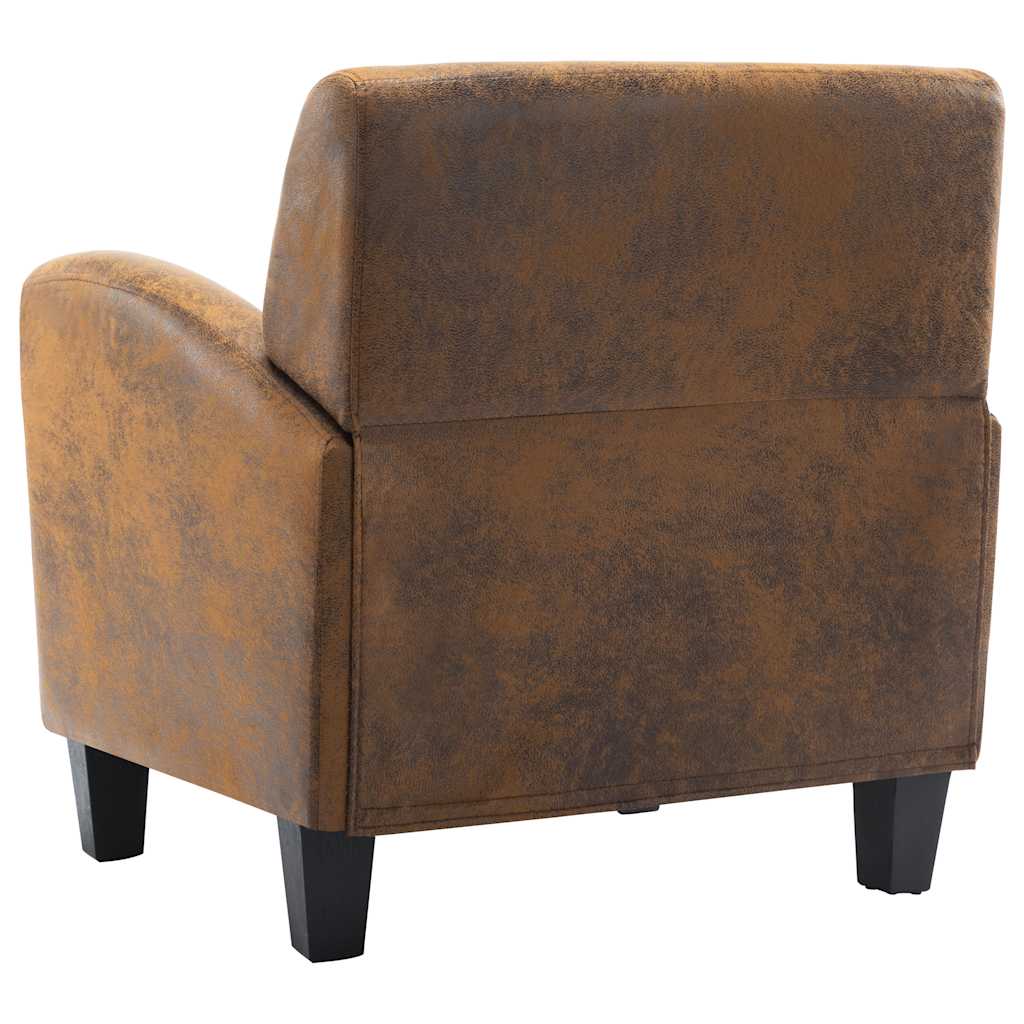 sofastol brun 70x69x72 cm kunstlæder