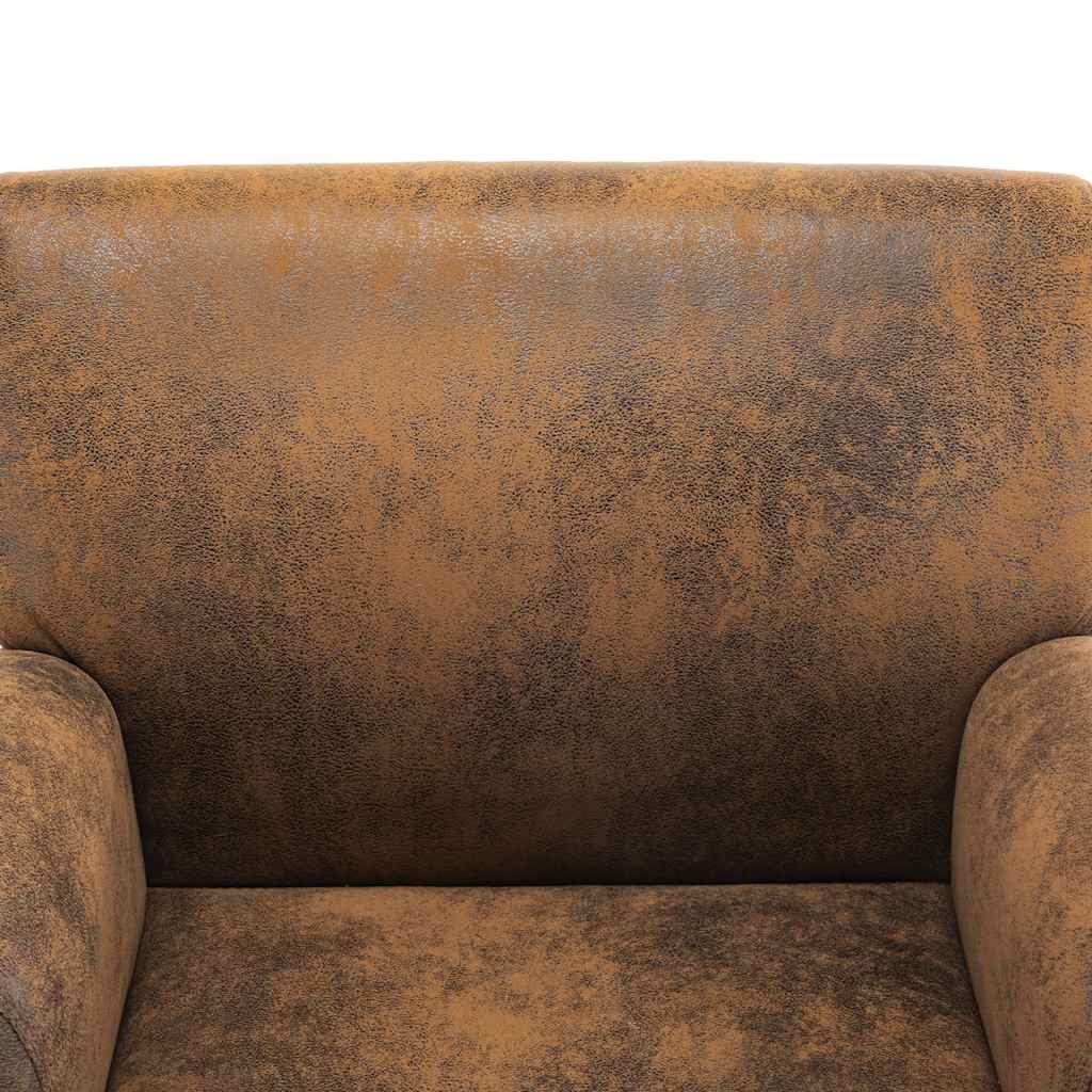 sofastol brun 70x69x72 cm kunstlæder