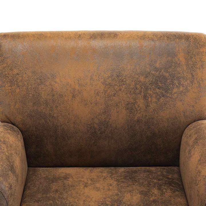 sofastol brun 70x69x72 cm kunstlæder