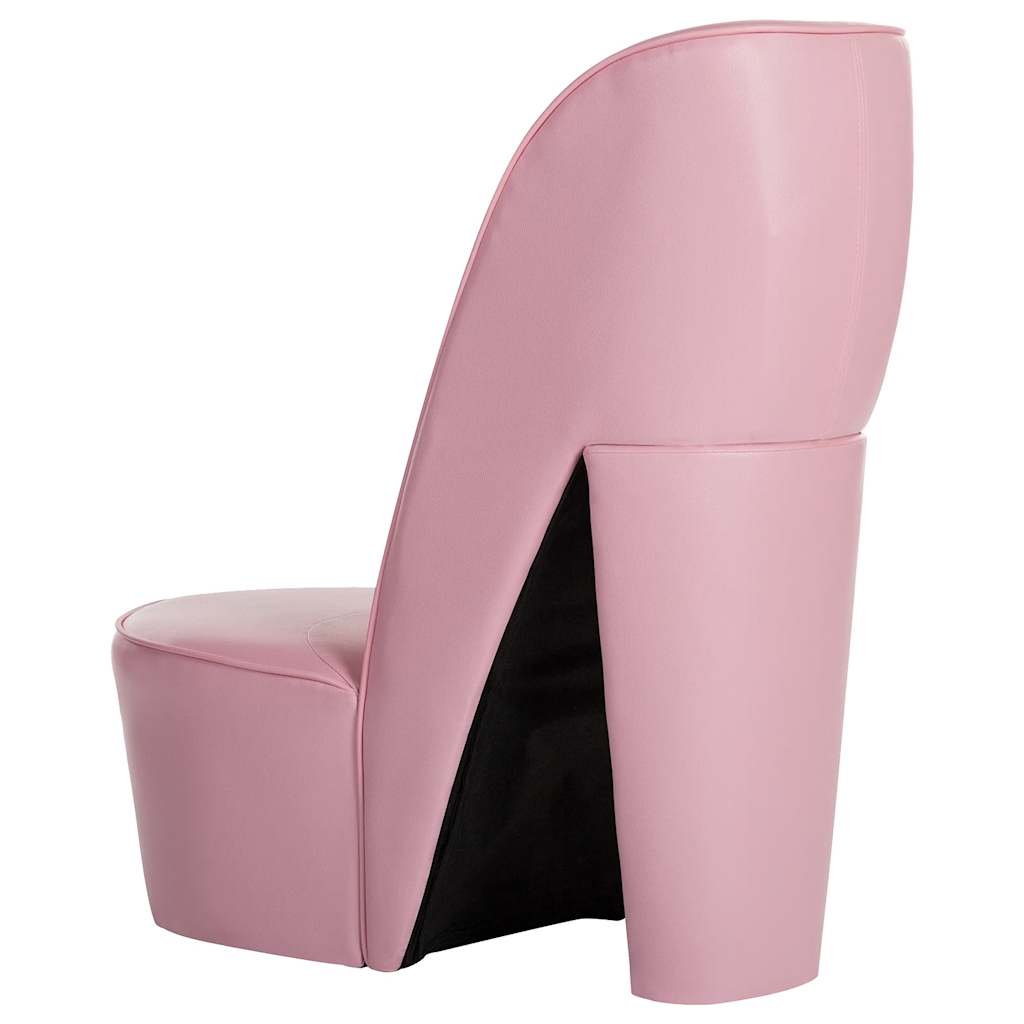 stol højhælet sko-design kunstlæder pink