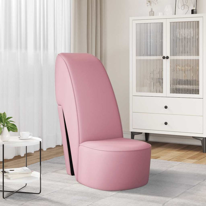 stol højhælet sko-design kunstlæder pink
